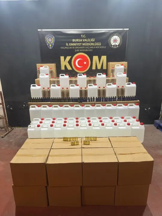 1032 litre etil alkol ele geçirildi