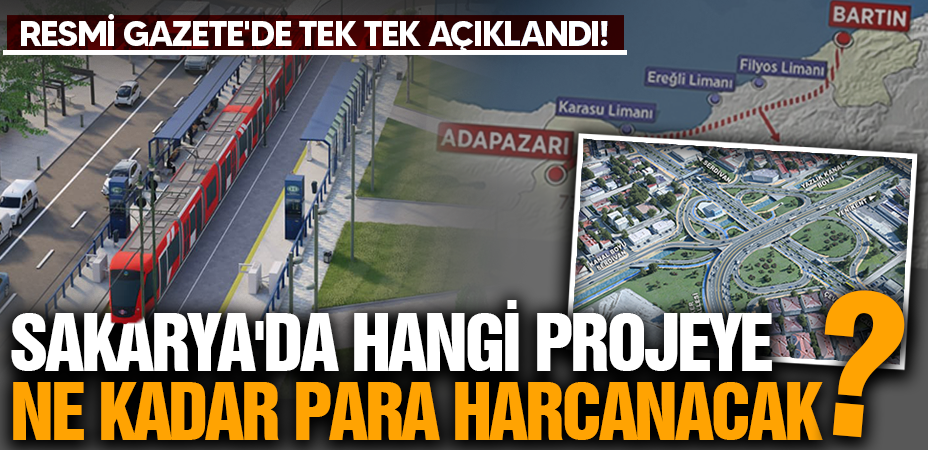 2026 yılında Sakarya'da hangi projeye ne kadar para harcanacak? Resmî Gazete'de tek tek açıklandı