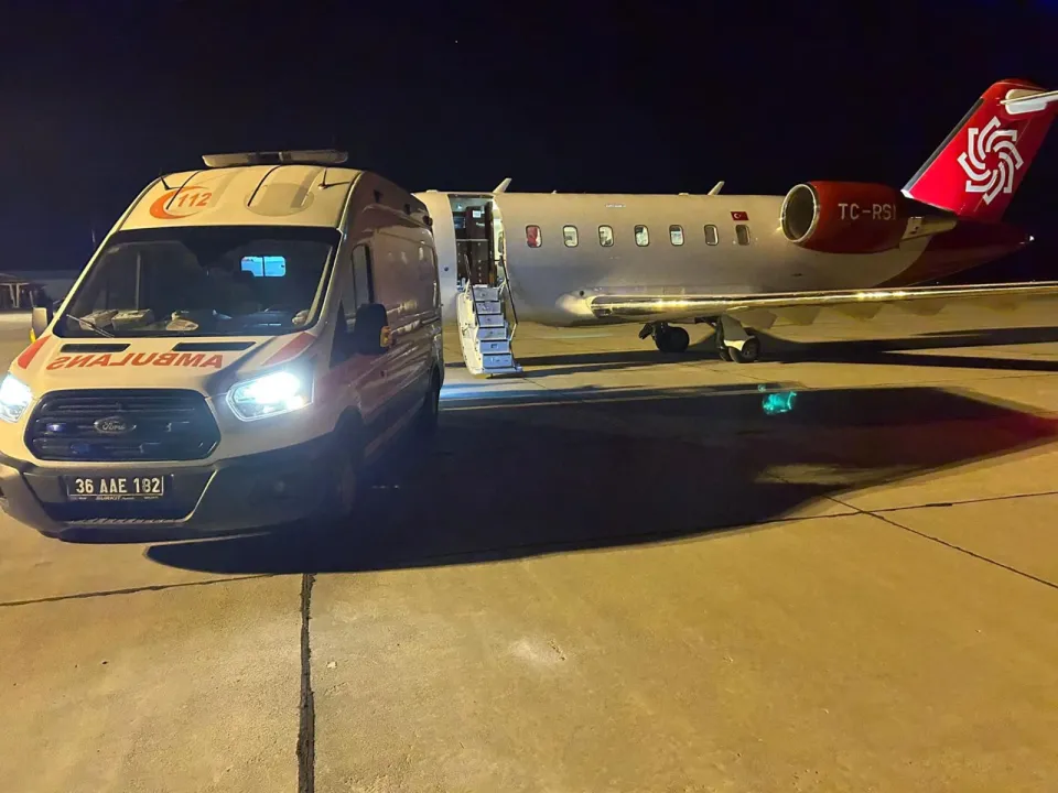 44 günlük bebek, ambulans uçakla Ankara'ya sevk edildi