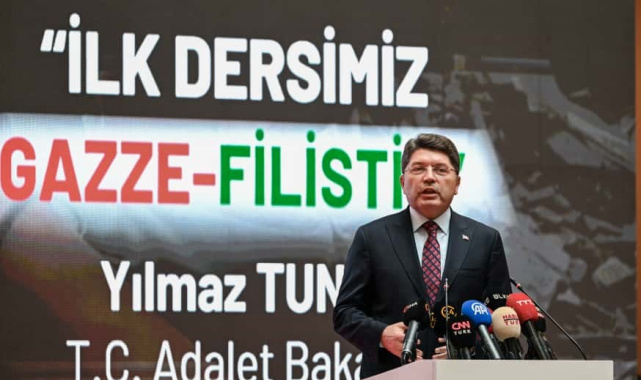 Adalet Bakanı Tunç: "Sorunun kalıcı çözümü özgür bir Filistin devletinin kurulmasından geçiyor"