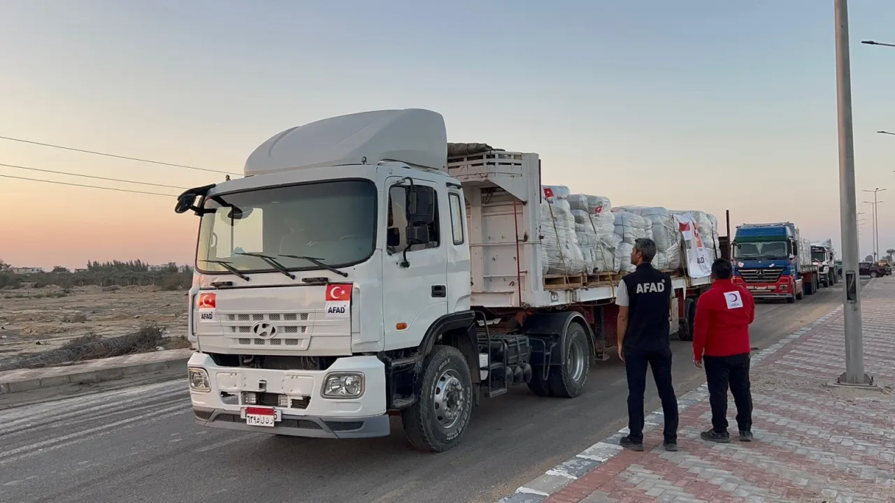 AFAD’dan Gazze’ye bugün 17 TIR gıda ve 3 TIR battaniye yardımı yapılacak