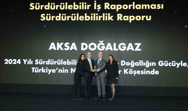 Aksa Doğalgaz'ın Sürdürülebilirlik Raporu'na ödül