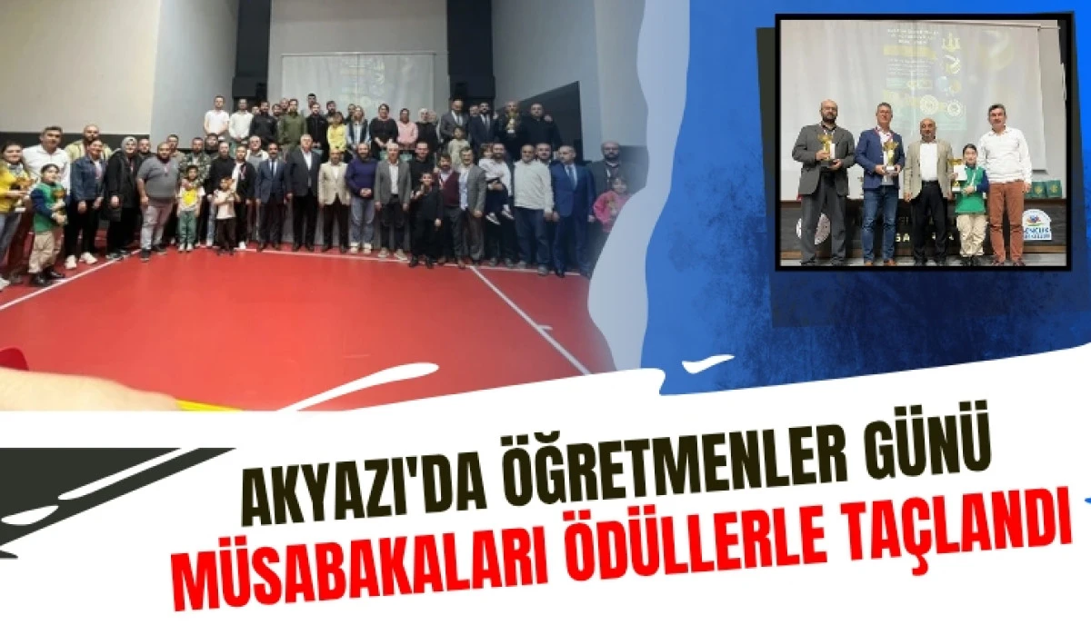 Akyazı'da Öğretmenler Günü Spor Müsabakaları Ödül Töreniyle Sonuçlandı