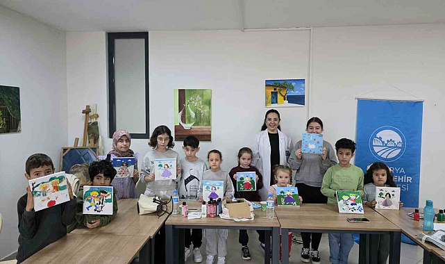 Ara tatil anne-çocuk atölyeleriyle renklendi