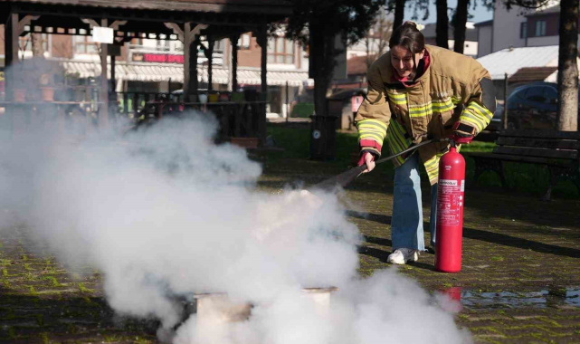 BELMEK kursiyerlerine yangın eğitimi
