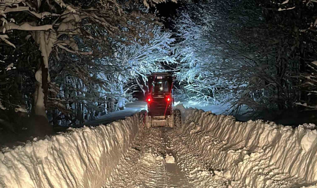 Bolu'da kardan kapanan 191 köy yolu ulaşıma açıldı