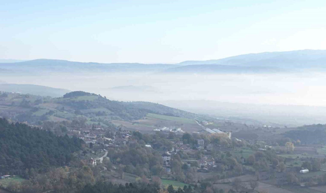 Bolu'da "sis denizi" manzarası mest etti