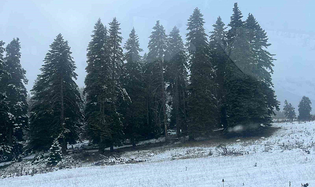 Bolu'nun yüksekleri beyaz örtüyle kaplandı