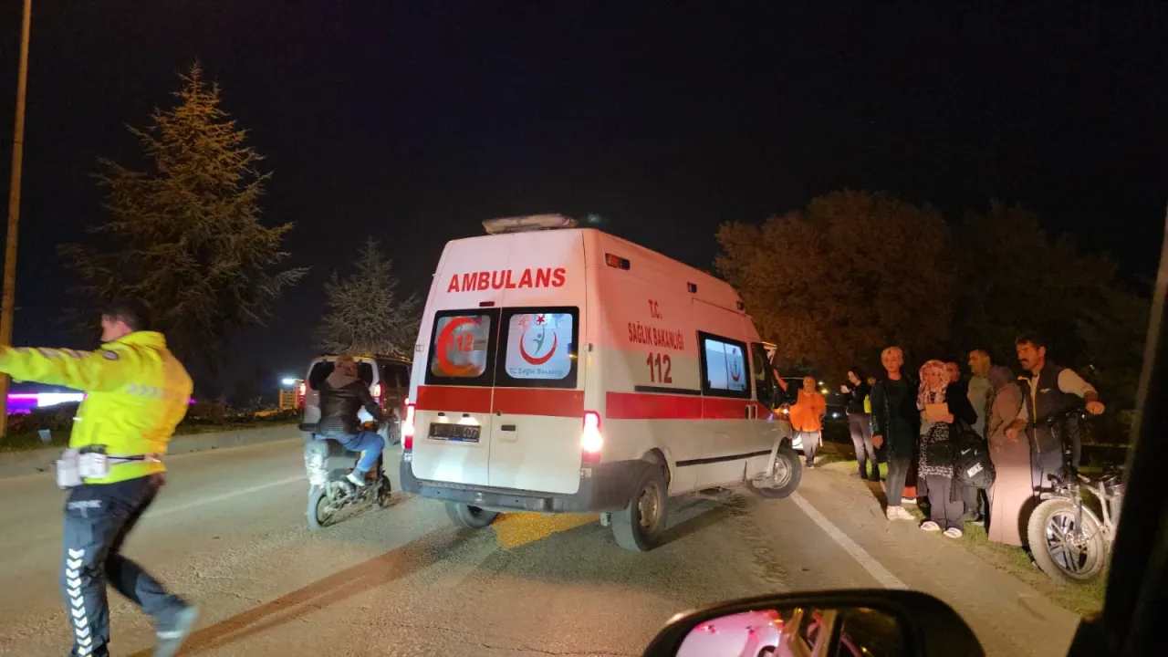 Bursa'da otomobilin çarptığı bisikletli ağır yaralandı