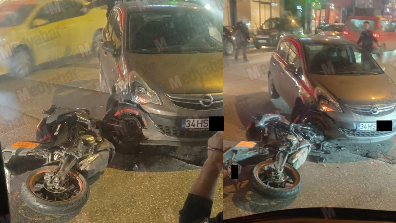 Çark Sanayi'de korkutan kaza! Motosikletli yaralandı