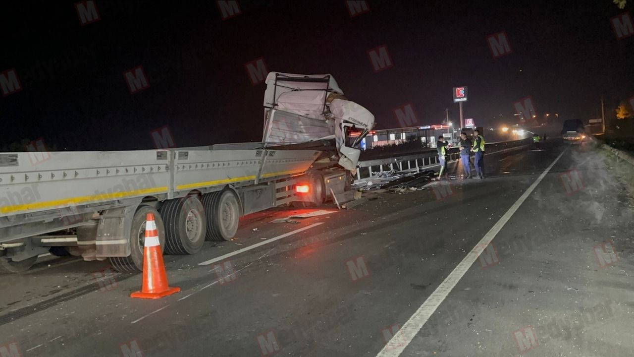 D-650 karayolunda tır kamyona arkadan çarptı: 1 yaralı