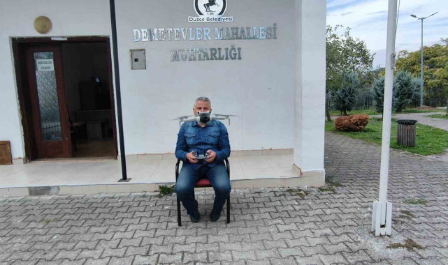 Dronlu Muhtar, mahallesini her sabah havadan kontrol edip eksikleri belirliyor