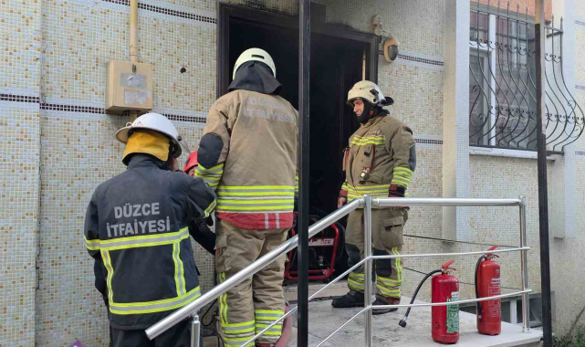 Düzce'de sabah saatlerinde korkutan yangın