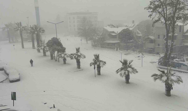 Düzce yeni yıla karla girdi