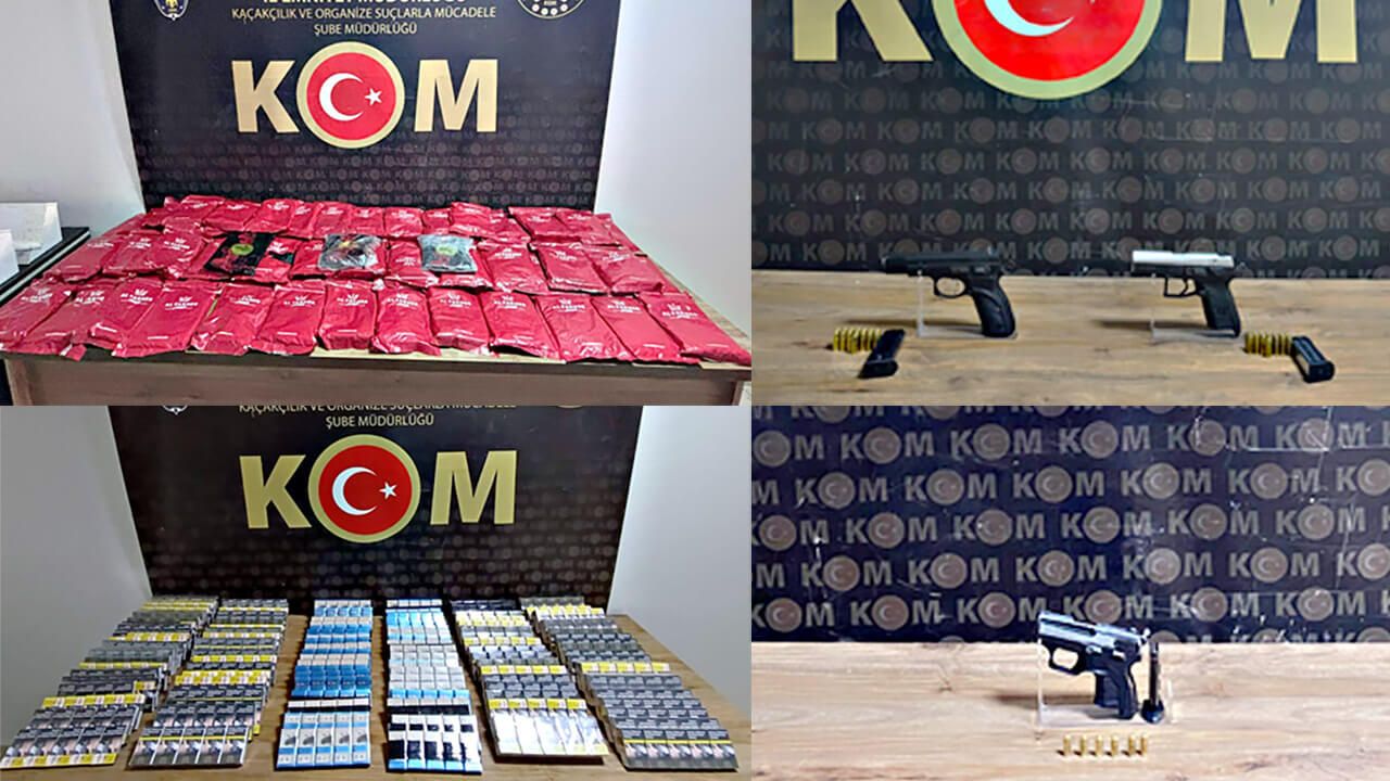 Erenler ve Arifiye'de 4 operasyon! 3 tabanca, kaçak sigaralar ve nargile tütünü yakalandı