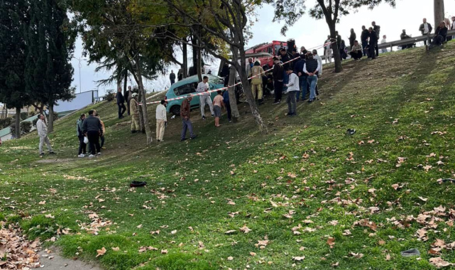 Esenler'de otomobil şarampole yuvarlandı: Sürücü ağır yaralandı