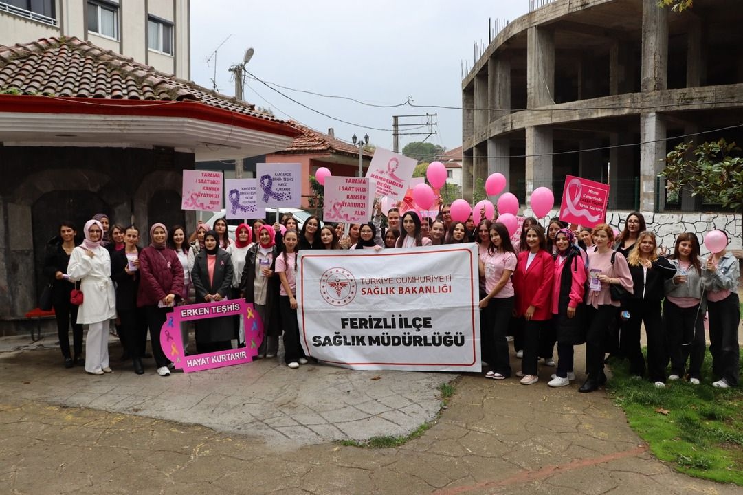 Ferizli’de kansere karşı anlamlı yürüyüş