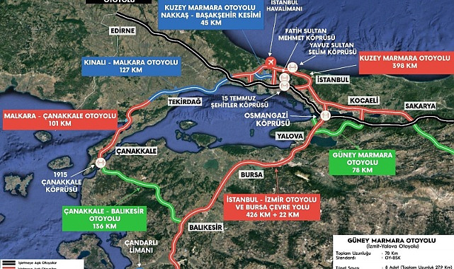 Güney Marmara Otoyolu ile Üç İl Tek Hat Oluyor