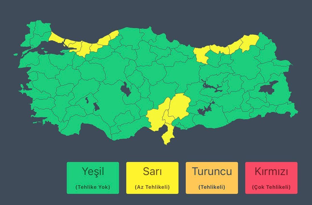 İçişleri Bakanlığı da Sakarya'yı uyardı! Kuvvetli yağış kuzeyi buracak