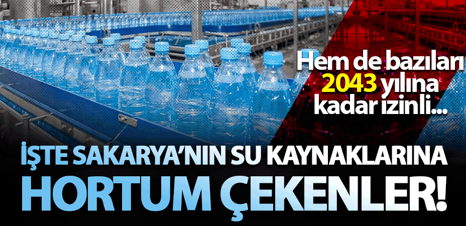 İşte Sakarya’nın su kaynaklarına hortum çekenler! Hem de bazıları 2043 yılına kadar izinli...