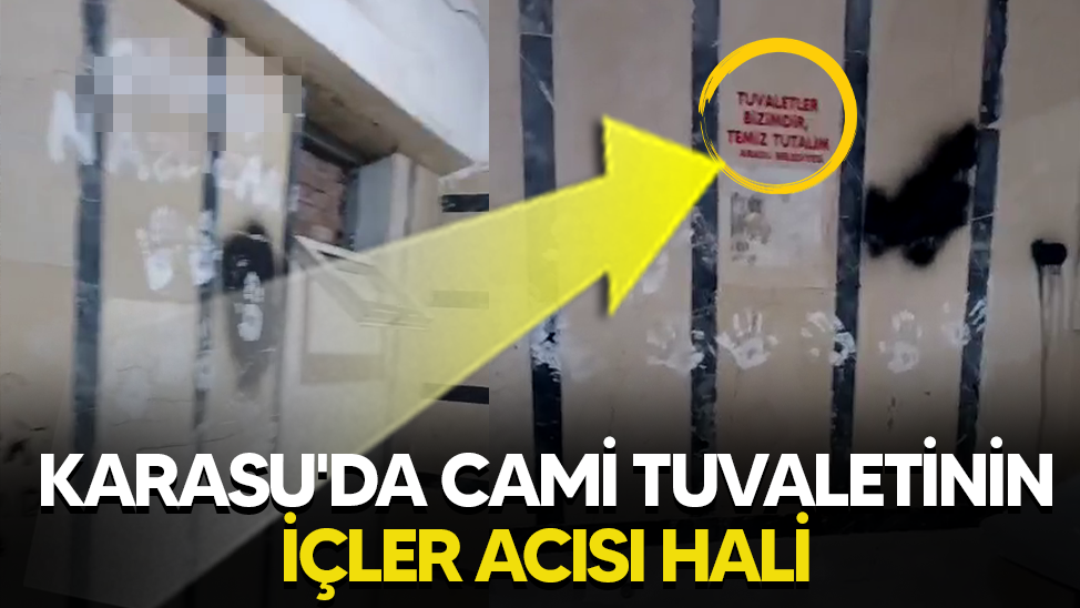Karasu'da cami tuvaletinin içler acısı hali