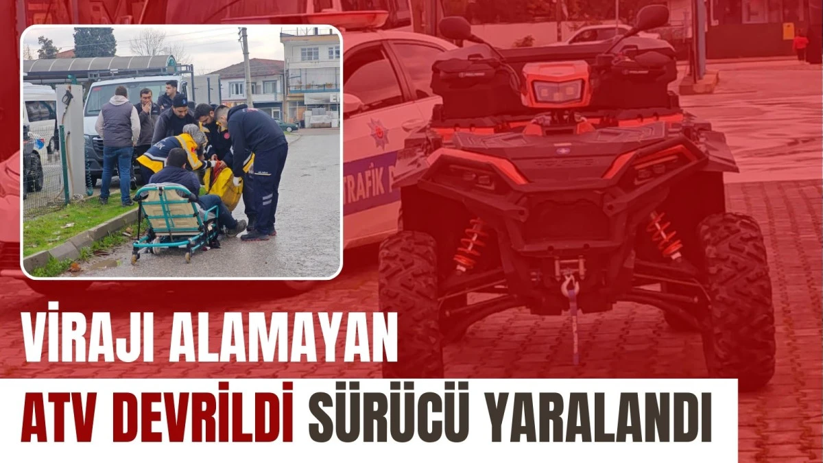 Kontrolden Çıkan ATV Devrildi Kazada 1 KİŞİ yaralandı
