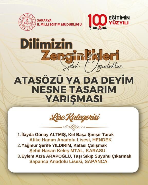 Liselerde merakla beklenen yarışma sonuçlandı