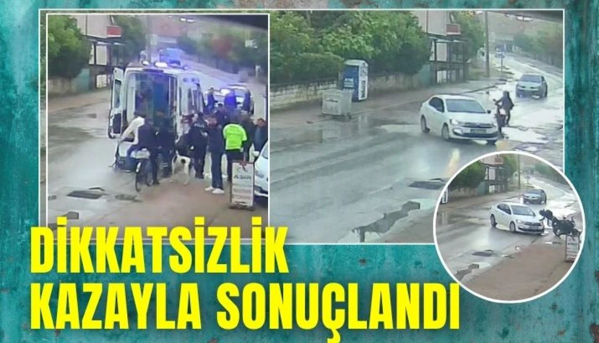 Motosiklet İle Otomobil Çarpıştı 1 Kişi Yaralandı