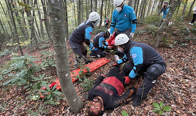 Orman yangını ve yaralılara hızlı müdahale