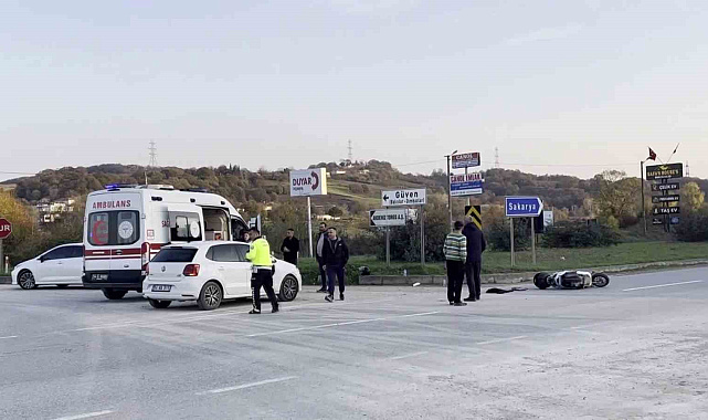 Otomobil ile motosiklet çapıştı: 2 yaralı