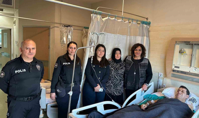 POLDER'den hastanede moral ziyareti
