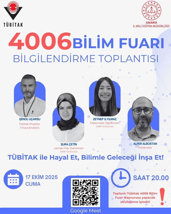 Sakarya’da 4006 TÜBİTAK Bilim Fuarı Bilgilendirme Toplantısı düzenlenecek