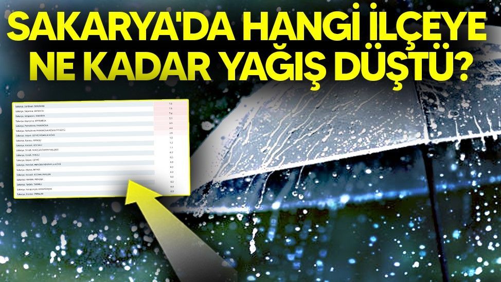 Sakarya'da en çok yağmur Hisarlık Köyü’ne düştü