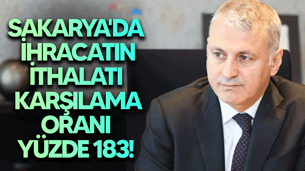Sakarya'da ihracatın ithalatı karşılama oranı yüzde 183!