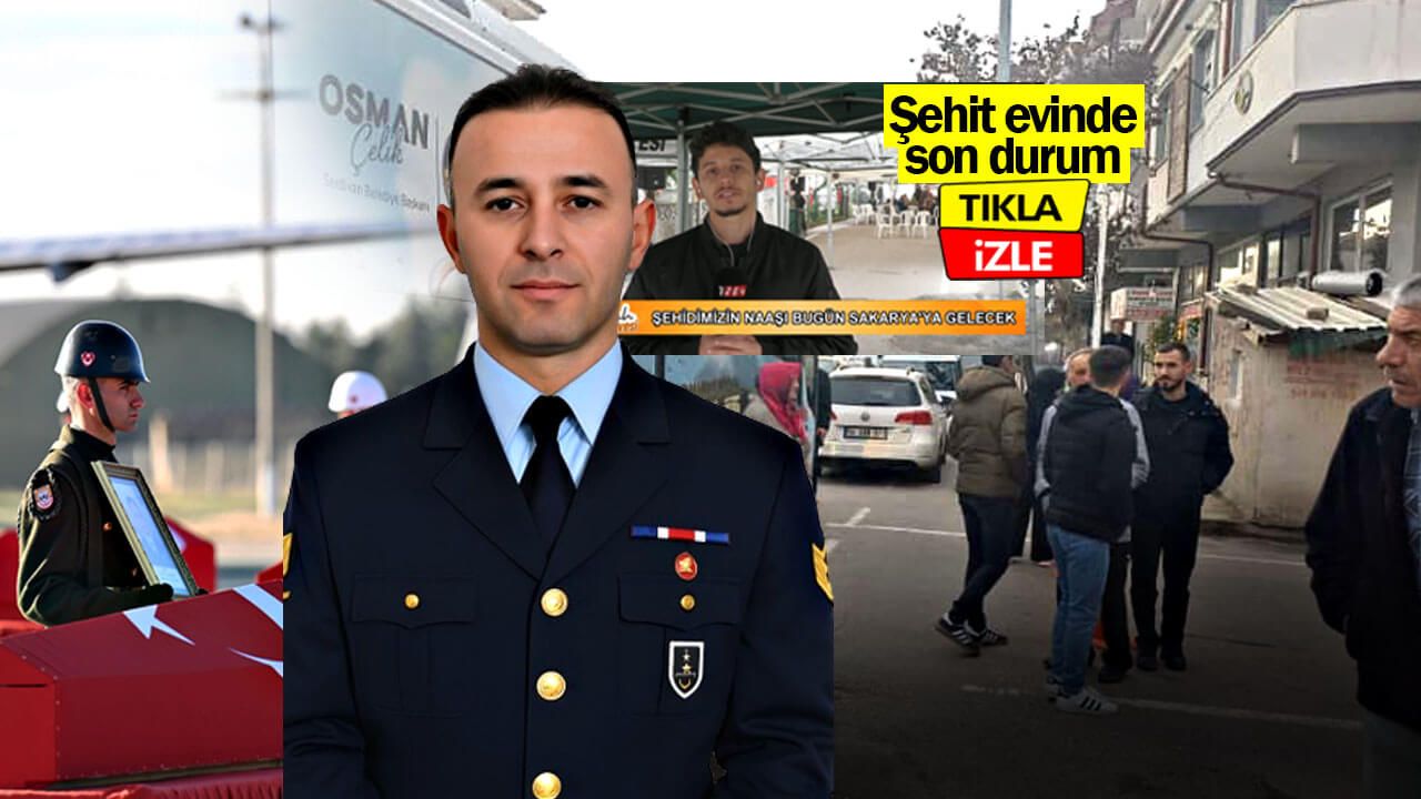 Sakarya şehidini uğurluyor! Şehit Karakuş'un cenazesi Cengiz Topel Havalimanına geldi