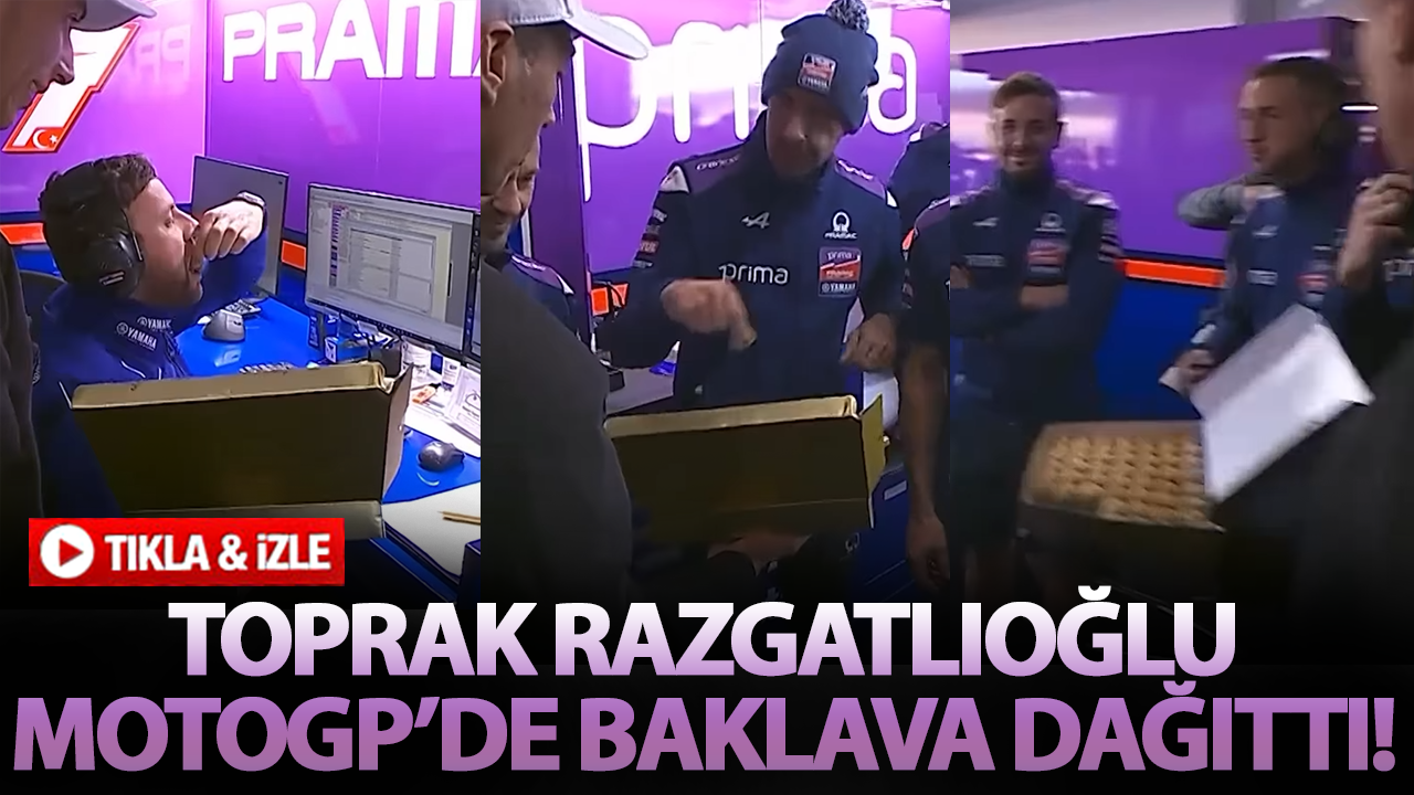 Sakaryalı şampiyon Toprak Razgatlıoğlu MotoGP’de baklava dağıttı!