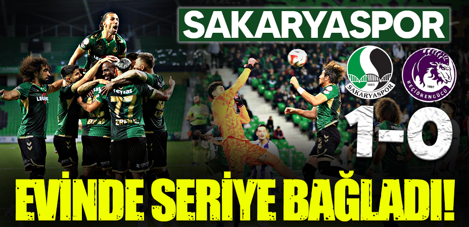 Sakaryaspor seriye bağladı. 1-0