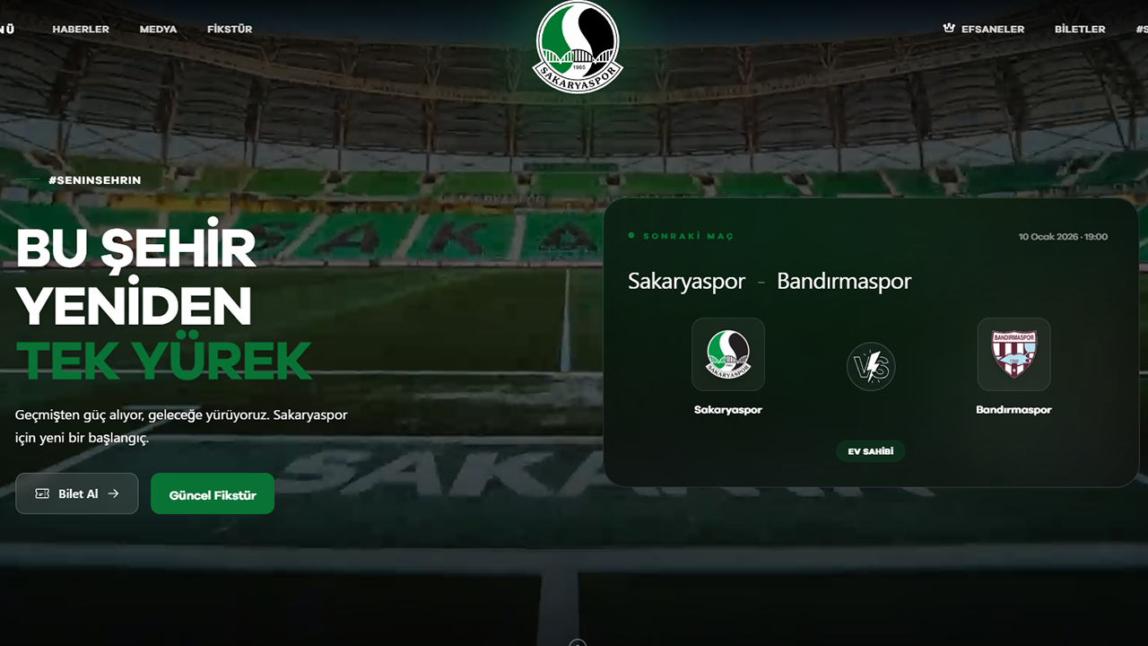 Sakaryaspor’un resmi internet sitesi yeniden yayında!