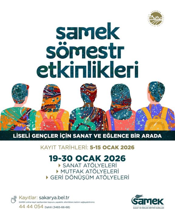 SAMEK’te liseli gençler için sanat, mutfak ve geri dönüşüm atölyeleri başlıyor!