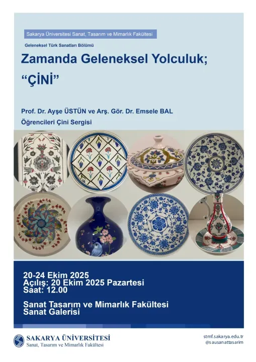 SAÜ'lü öğrencilerden 'Çini' sergisi