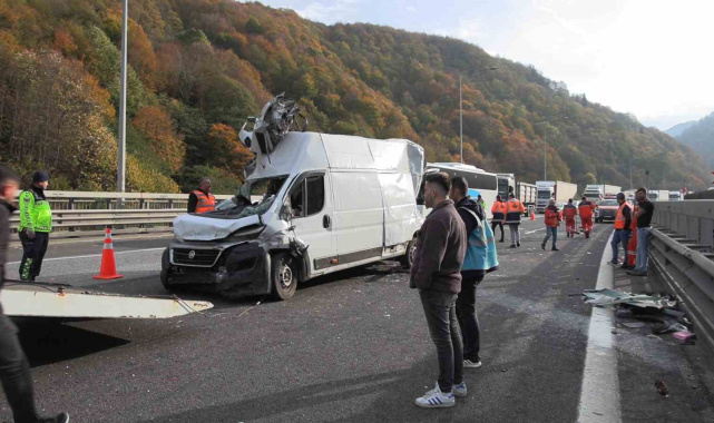 TEM'in Bolu geçişinde zincirleme kaza: 1 yaralı