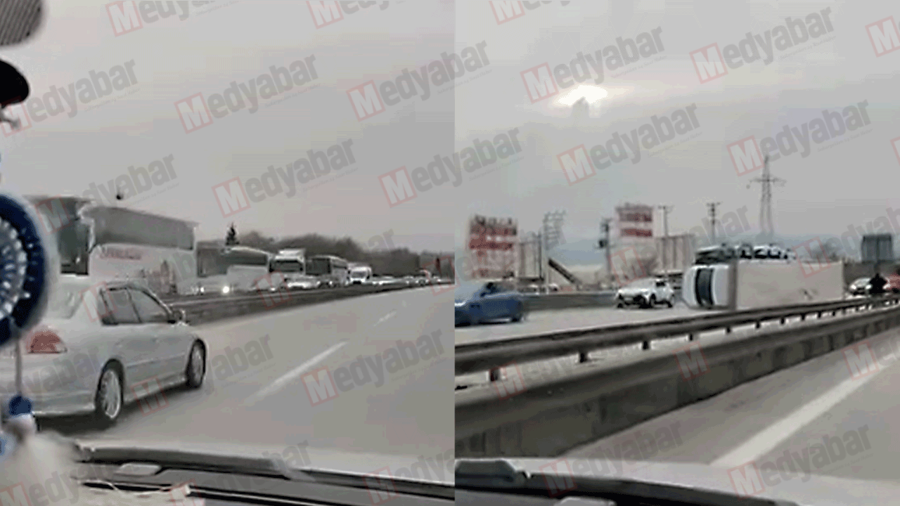 TEM Sakarya geçişinde kaza! Otoyol kilitlendi