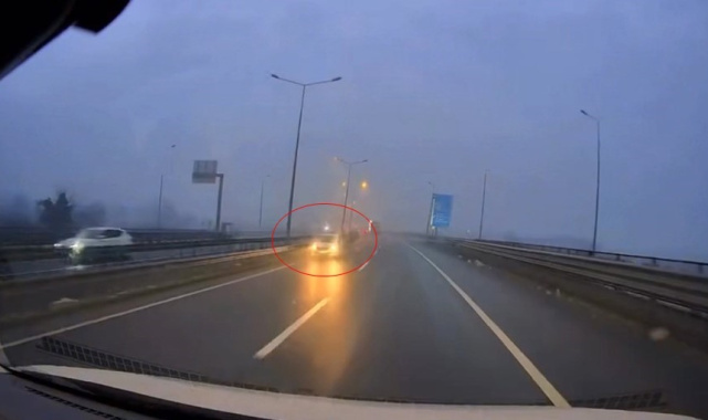 Ters şeritten gelen otomobil ortalığı birbirine kattı